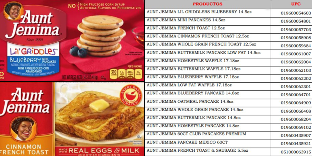 Pro-Consumidor retira del mercado los congelados de los productos Aunt Jemima