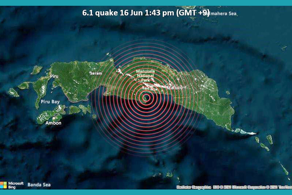 Terremoto magnitud 6.1 afectó Indonesia