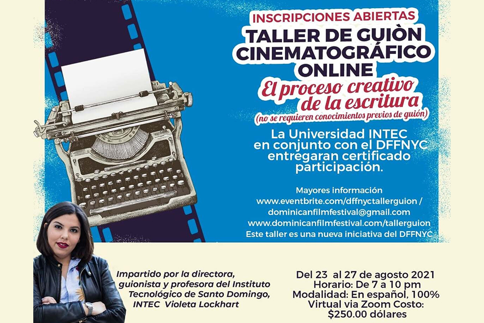 Festival de Cine Dominicano NY anuncia taller de guion cinematográfico