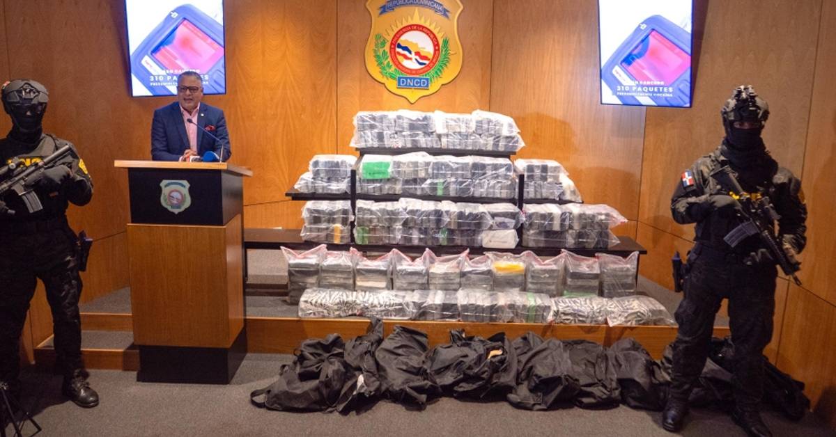 Autoridades dominicanas incautan 310 paquetes de cocaína